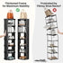 8-Tier Closets Kitstorack Vertical Plastic Shoe Rack, Freestanding Stackable Storage Organizer for Small and Tight