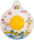Iensen Silicone Bathtub Drain Stopper with Beach Scenery Print - Universal Tub Plug