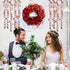 Ochine Tinsel Heart Wreaths Garland, Red Heart Shaped Wreaths Decor for Valentines' Day Wedding Party Decorations