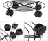 5 Pack 10.6 Inch Metal Plant Caddy with wheels, Heavy Duty Plant Dolly for Indoor and Outdoor Large Potted Plants