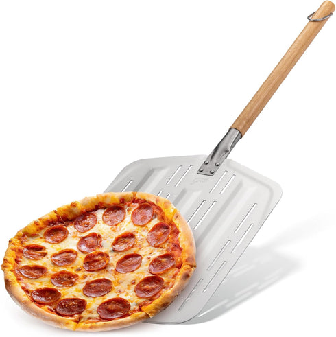 Hans Grill Pizza Peel PRO for XL Pizza 12 Inch+, Professional Non-Stick Paddle for Launching and Retrieving Pizzas
