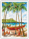 A Peaceful Voyage - Hawaiian Canoe (Wa‘a) - Master Art Print by Peggy Chun - Unframed 9in x 12in from Original