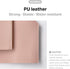 Carrotez Tissue Box Cover, Modern PU Leather Square Holder for Bathroom Vanity Countertop, Night Stands, Rose Pink