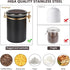 304 Coffee,3 63 OZ Yangbaga Stainless Steel Coffee Canisters for Ground x Coffee Container with Shelf Coffee Bean