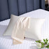 100% Mulberry Silk Pillowcase Set of 2, 19 Momme 600 Thread Count, Hidden Zipper, Soft Breathable (Buff Beige, King)