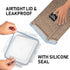 WHITE FEATHER SUPPLIES 2 PC Large Flour Sugar Storage Containers, Leak Proof, BPA Free, Clear Plastic