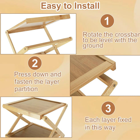 Closet Closet, (4 Simcat Shoe Rack for Bamboo Shoe Storage Freestanding Shoe Storage Shelf for Entryway, Front Door