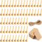 MORGLES 60pcs Small Wooden Spoons Set, 3 Inch Mini Spoons for Jars, Disposable Bulk Wood Tasting Spoon