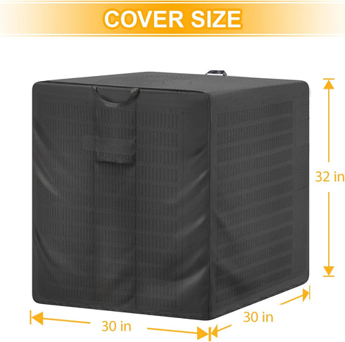 LApapaye Durable Air Conditioner Covers for Outside, Winter Dust-Proof Waterproof (30 x 30 x 32 inches)