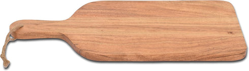 Acacia Wood Paddle Cutting Boards for Kitchen, Cheese, Food Serving Tray, Charcuterie Boards (15" x 7" x 0.65")
