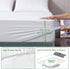 TASTELIFE Premium 3D Air Fabric Twin Size Waterproof Mattress Protector Pad - Ultra-Soft, White