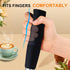 YUSWKO Black Handheld Milk Frother Wand with Stand, Rechargeable Electric Whisk with 3 Heads, 3 Speeds Drink Mixer