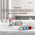 Sunlit Luxury Design Glitter Round Colorful Diamond Crystal Gem Bling Shower Curtain Hooks - Rust Proof Metal