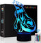 FULLOSUN Wolf Gifts, 3D Night Light for Kids, Optical Illusion Lamp with Remote Controller and 16 Color Changing