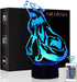 FULLOSUN Wolf Gifts, 3D Night Light for Kids, Optical Illusion Lamp with Remote Controller and 16 Color Changing