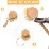 8 Patelai Pieces Wooden Kitchen Dish Brush Include Bamboo Scrub Cleaning Brush and Replacement Heads Dish Scrubber