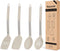 Kitchen Utensils Set, 4 Pack Silicone Utensils for Nonstick Cookware, Khaki, Perfect for Baking and Mixing