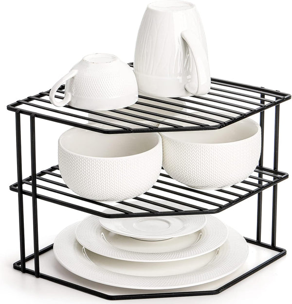 Frcctre 3-Tier Kitchen Corner Shelf Rack Counter and Cabinet Organizer, 9x9x7.5 Inch