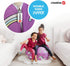 Creative QT Stuff ’n Sit Large 33’’ Bean Bag Storage Cover for Stuffed Animals & Toys, Purple Unicorn Bedroom Organizer