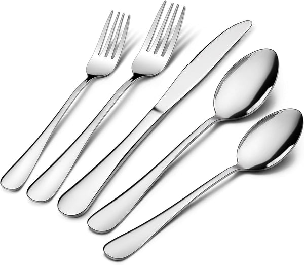HaWare 20-Piece Silverware Set Service for 4, Stainless Steel Flatware Cutlery Set, Includes Fork Knife Spoon,