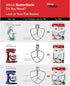 New Metro Design PC-THR BeaterBlade and Pouring Chute Set, Compatible with KitchenAid 4.5 Qt Tilt Head Mixer