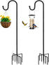 ANIDEER 60" Shephards Hook for Outdoor, Heavy Duty Bird Feeder Pole with
