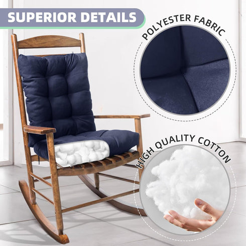 1 Set Rocking Chair Cushion High Back Chair Cushions for Garden Outdoor Indoor Sofa Tatami Car Seat Beach Tatami Mat