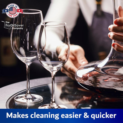 Premium Wine Glass Cleaning Brush Set of 2, Non-Scratch Cleaner for Crystal Stemware and Goblets