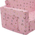 2-in-1 Ulax furniture Kids Fold Out Couch Children Convertible Sofa to Lounger with Soft Plush Fabric(Pink Rainbow)