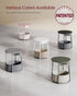 ULET228W01 VASAGLE LILEA Collection - Side Table with Charging Station, Round End Table with Fabric Basket, Nightstand