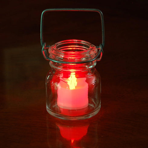 LumaBase Battery Operated Tea Light Candles, Pink, Set of 12