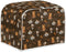 Toaster Dust Cover for 2 Slice Microwave Oven, Stain Resistant Kitchen Appliance Cover with Handle, Coffee Dessert Brown