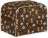 Toaster Dust Cover for 2 Slice Microwave Oven, Stain Resistant Kitchen Appliance Cover with Handle, Coffee Dessert Brown