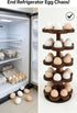 Lnncdsc Countertop 360 30 Counter, Wooden Egg Holder Rotating, Egg Rack for Eggs, Spiral Egg Storage Organizer