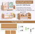 SAG's store Set 3 15.7" Floating Nursery Shelves - of Natural Wood Wall-Mounted Bookshelves for Kids Room, Baby Room
