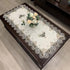 ZMNSZBD Beige Embroidered Coffee Table Cover Rectangular Dust Cover (23.6''x47'')