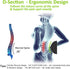 Esme L&H Lumbar Roll for Office Chair, Breathable 3D Fabric Back Support Roll for Lower Back Pain Relief