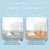 SuoXing 12.8" Tall 2 Tier Bathroom Cabinet Organizer, Set of 2 Clear Pull-Out Under Sink Organizers
