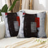 Set of 2 Red and Grey Abstract Art Pillow Covers, 18 x 18 Inch Decorative Throw Pillows for Living Room Bedroom Sofa