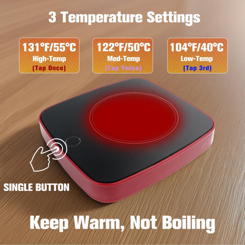 CEEFFELIAN 16W 3-Level 8H Coffee Mug Warmer - Gifts for Women - Fast Heating Coffee Warmer with Temperature Adjustment
