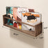 Fixwal Nursery Book Shelves, Set of 3 Floating Bookshelves for Wall, Solid Wood Wall Mounted Storage (Brown)