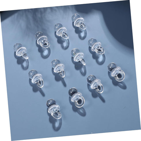ULTNICE 50 Pack Newborn Pacifiers Acrylic Baby Shower Favors DIY Baby Accessories Mini Pacifiers for Shower Games