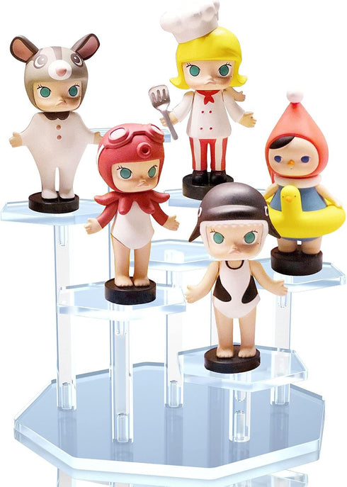 7-Tier. Acrylic Display Stand for Figures, Collectibles, Toys and Dolls, Jewelry, Action Figures Collection Organizer