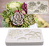 2PCS Succulent Fondant Mold - Fern Leaf Silicone Molds for Cake Decoration, Gumpaste 3D Molds for Cupcakes