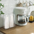 Suwimut Acrylic Coffee Cup and Lid Storage Organizer - 2 Compartments Clear Plastic Coffee Cup Dispenser for Kitchen