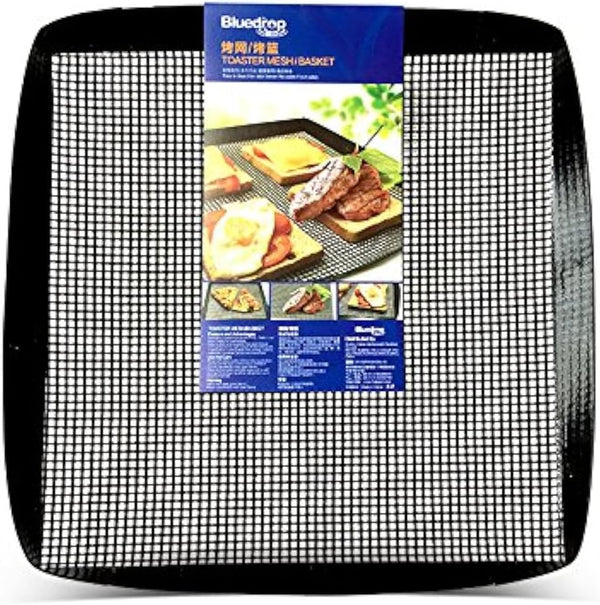 Bluedrop Black Toaster Baskets - Rectangular, 30X35CM, Non Stick PTFE Coated Fiberglass Baking Basket