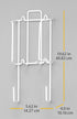 Whitmor Over the Door Ironing Caddy, White Wire Organizer for Laundry Room.