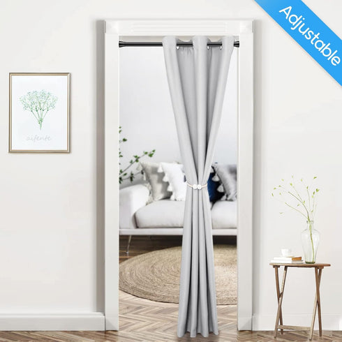 Tension Curtain Rod, Adjustable Spring Curtain Rod, Non Slip for Windows 28 to 48 Inch