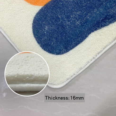 3.3'x5' ABREEZE Kids Play Mat,Fluffy Faux Wool Kids Rug Non-Slip Childrens Carpet ABC Number Educational Learning