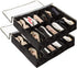 Surblue Under Bed Shoe Storage Organizer, Fits 24 Pairs of Shoes, Set of 2 with Clear Cover
